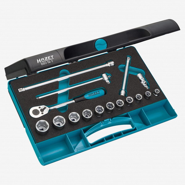 Hazet 880-2 Socket Set with Ratchet - 3/8