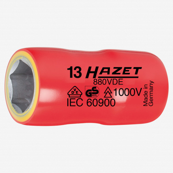 Hazet 880VDE-12 6-point 12mm x 3/8" Insulated Socket  - KC Tool
