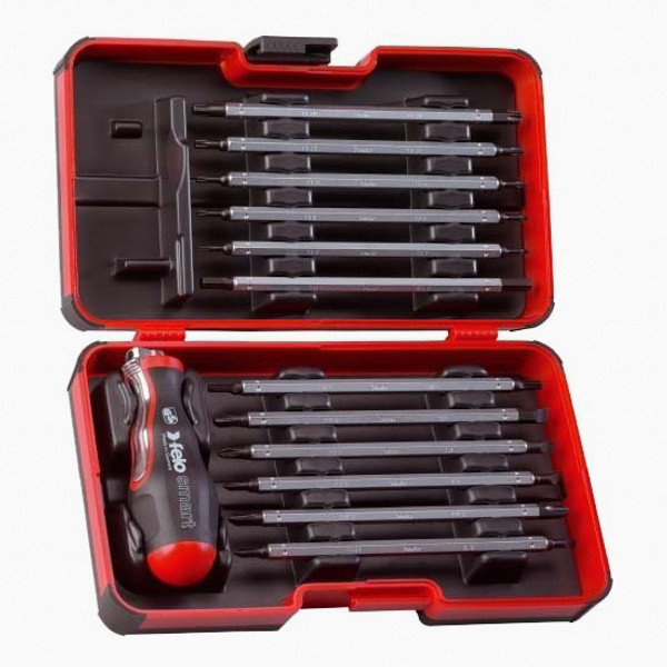 Felo 13 Piece Metric Smart Box - Slotted, Phillips, Pozidriv, Hex