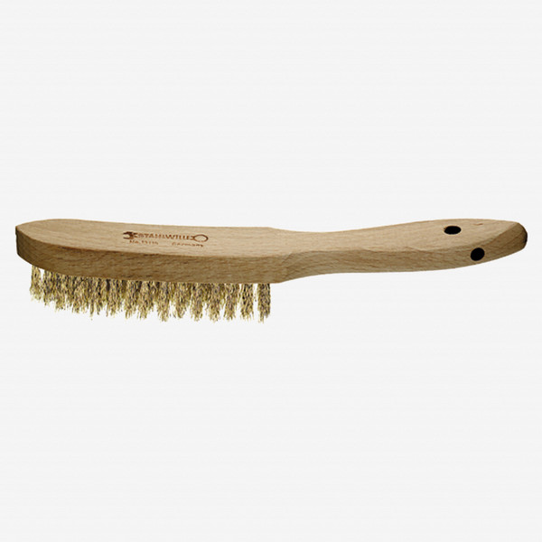 STAHLWERK Brass Wire Brush 250 mm 9.8 Brass Brush with Crimped