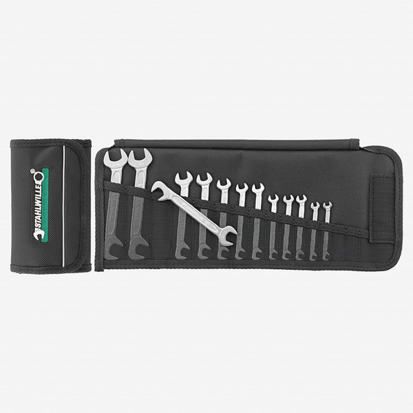Stahlwille 12a/13 Small double open ended Spanner Electric Set, in roll-up wallet - KC Tool