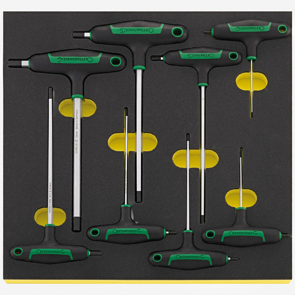 Stahlwille TCS 10768/8 Metric Hex T-handles in TCS Inlay