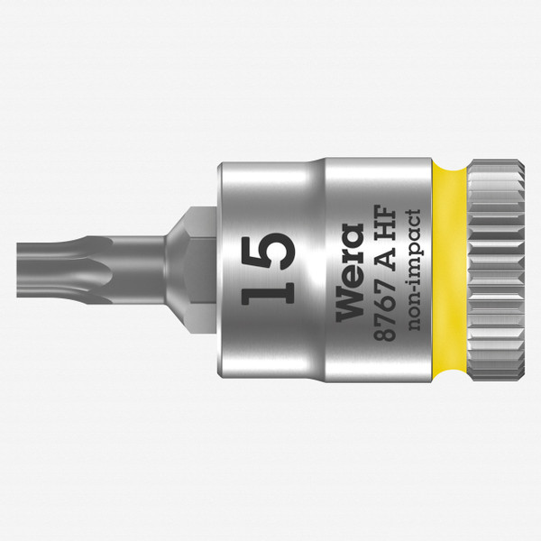 Wera 003363 8767 A HF Torx Zyklop Bit Socket 1/4" Drive with Holding Function , TX 15 x 28 mm - KC Tool