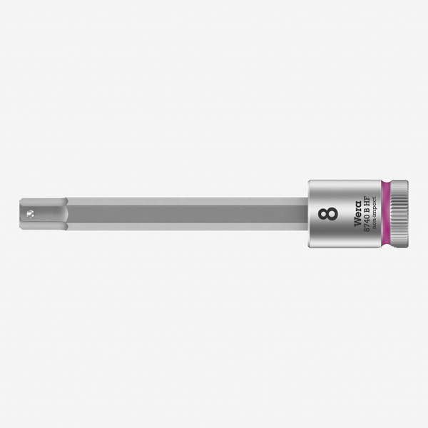 Wera 003040 3/8" Drive Zyklop Hex-Plus Bit Socket with Holding Function 8.0 mm Long - KC Tool