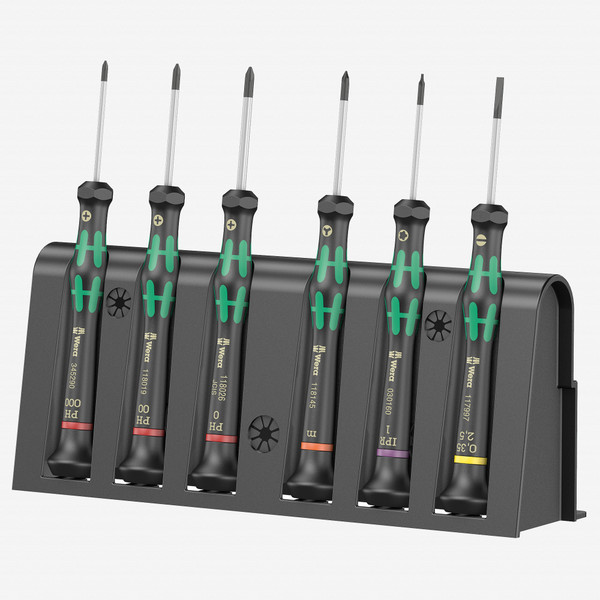 Wera 030180 ESD Safe Slotted/Phillips/M/Torx Micro Screwdriver Set