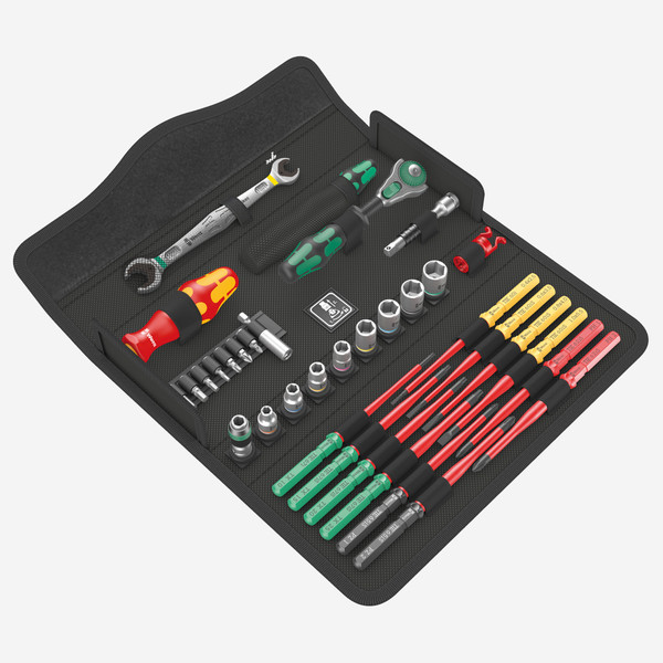 Wera 135870 Kraftform Kompact Maintenance W1 USA Metric Set, 35 Pieces - KC Tool
