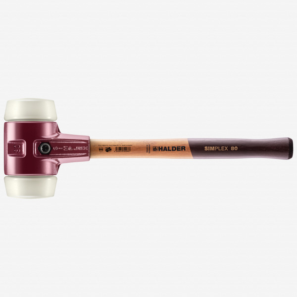 Halder Simplex Mallet with Nylon Inserts and Cast Iron Housing, 3.15" / 101.59 oz. - KC Tool