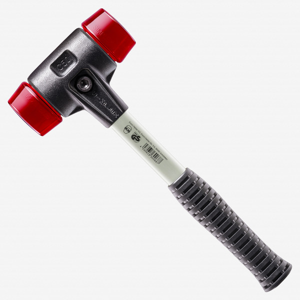 Halder Simplex Mallet with Red Acetate Plastic Inserts and Heavy Duty Reinforced Housing, 1.18" / 15.87 oz. - KC Tool