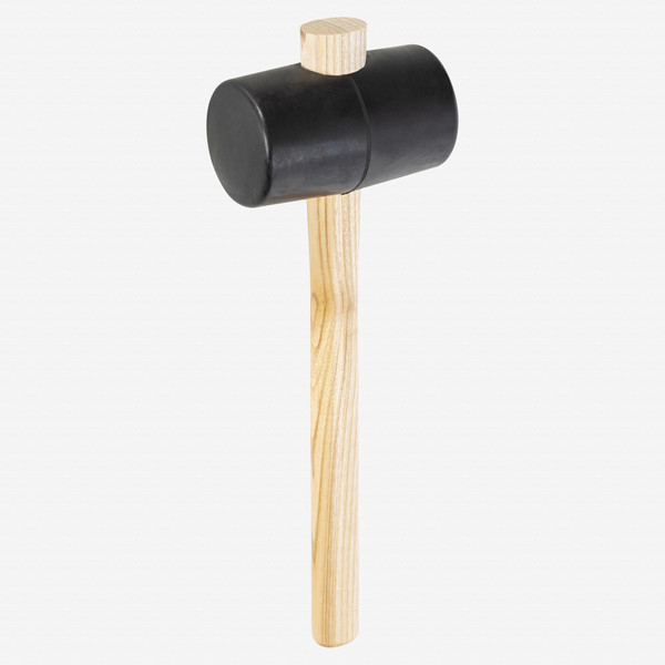 Picard 10.5oz Black Rubber Mallet, with flat faces, 1.6 inch diameter - KC Tool