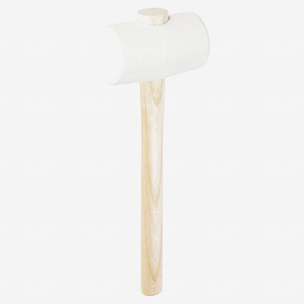 Picard 17oz White Rubber Mallet, with flat faces, 1.6 inch diameter - KC Tool