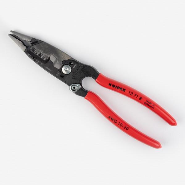 Knipex 13-71-8 Forged Wire Strippers, 8" - Plastic Grip (13718)