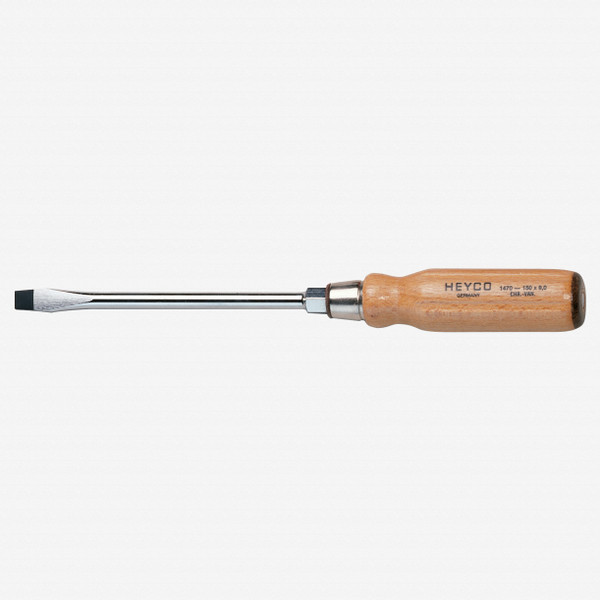 Heyco 4700250 Slotted Engineers' Screwdriver with Hardwood Handle, 14mm - KC Tool