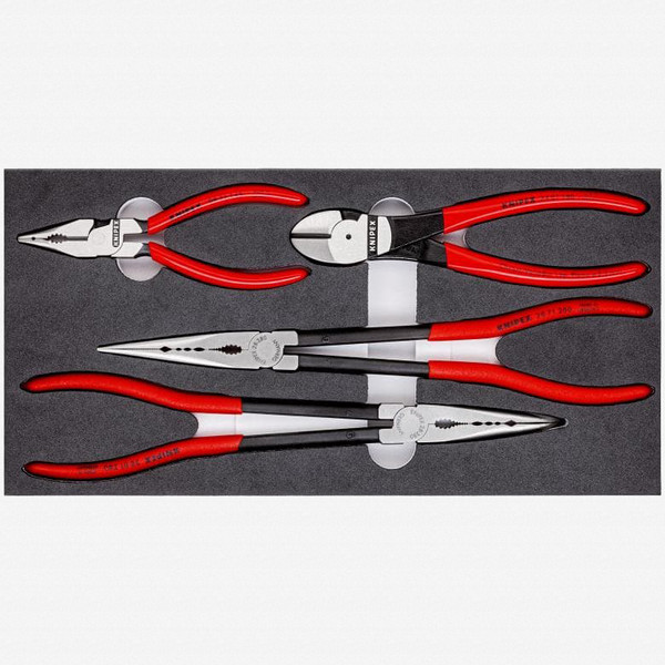 Knipex Basic Pliers Set in Foam Tray, 4 Pieces | Knipex at KC Tool