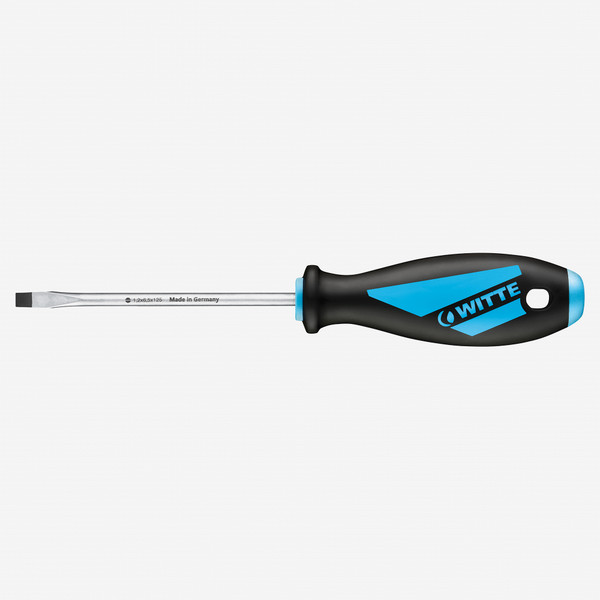 Witte 53107 MAXX Keystone Slotted Screwdriver, 6.5 x 125mm - KC Tool