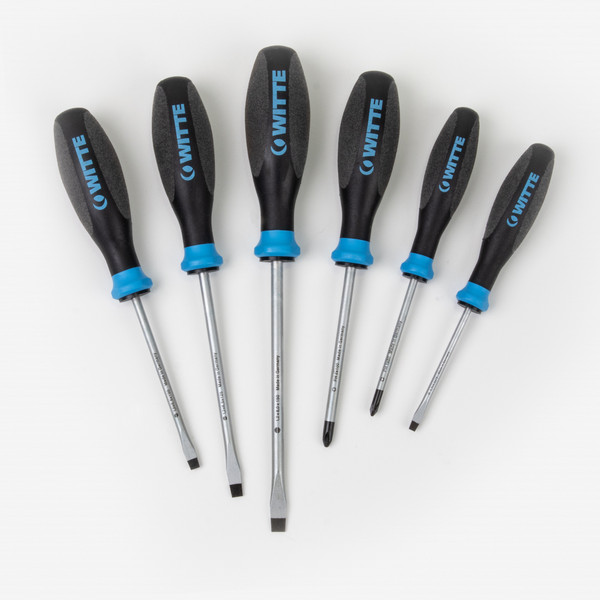 Witte 670063 PRO Plus Slotted and Phillips Screwdriver Set, 6 Pieces - KC Tool