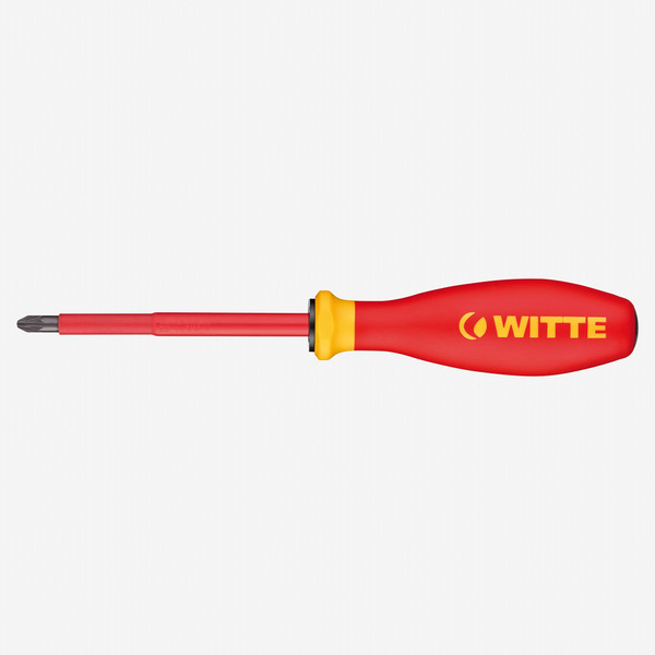 Witte 74073 Pro VDE Pozidriv Screwdriver, #2 x 100mm - KC Tool