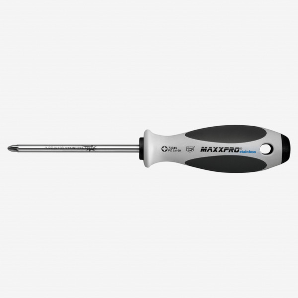 Witte 73045 MaxxPro Stainless Pozidriv Screwdriver, #2 x 100mm - KC Tool