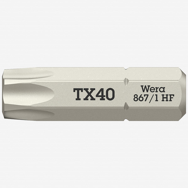Wera 066145 Torx HF Bit, T40 x 25mm - KC Tool