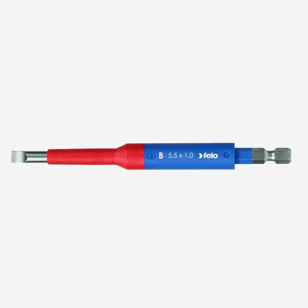 Felo Insulated Slotted IEC Safety Bit, 5.5 x 115mm - KC Tool