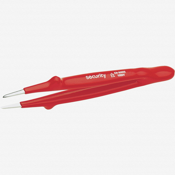 NWS Insulated 1000V Precision Tweezers with Straight Tips, 5.1" - KC Tool