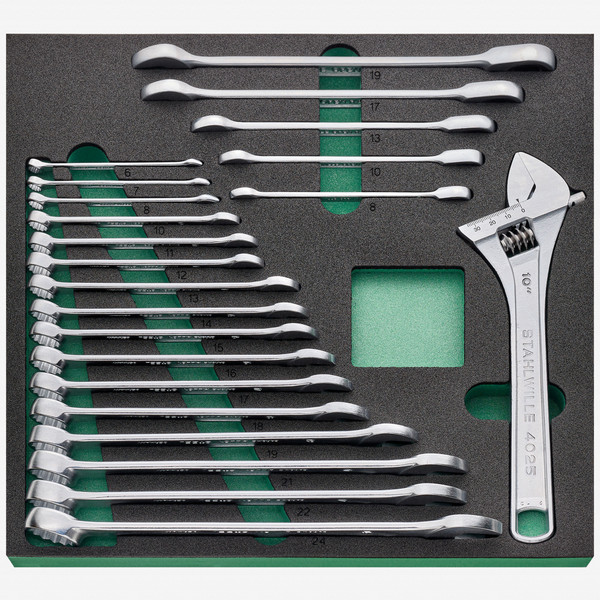 Stahlwille TCS 4 821/22 Wrench Set in Foam Inlay, 22 Pieces - KC Tool