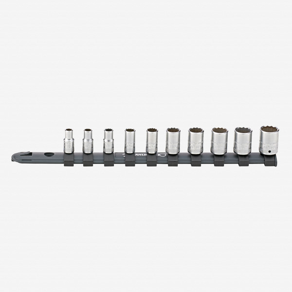 Stahlwille 12916/10-40 Outside Hex Socket Set on Plastic Socket Strip, Metric, 1/4" Drive, 5-14mm, 11 Pieces - KC Tool