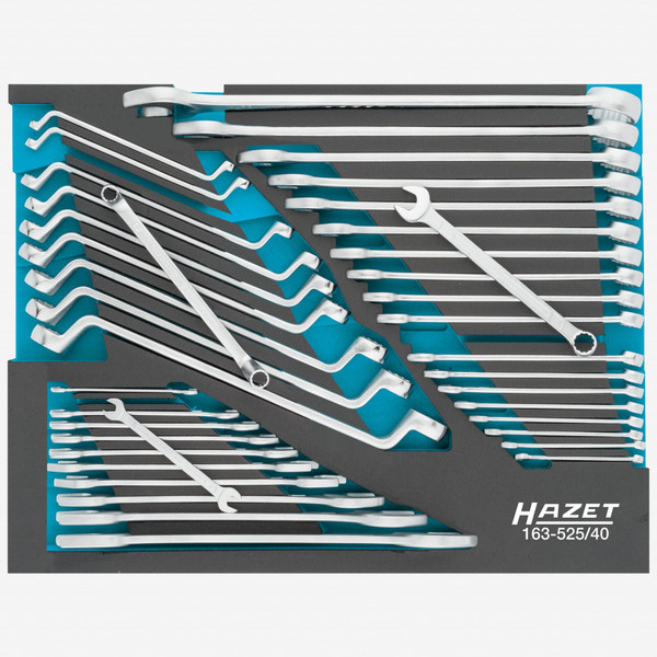 Hazet 163-525/40 Wrench Set in Foam Tray 6 - 36mm, Metric, 40 Pieces - KC Tool