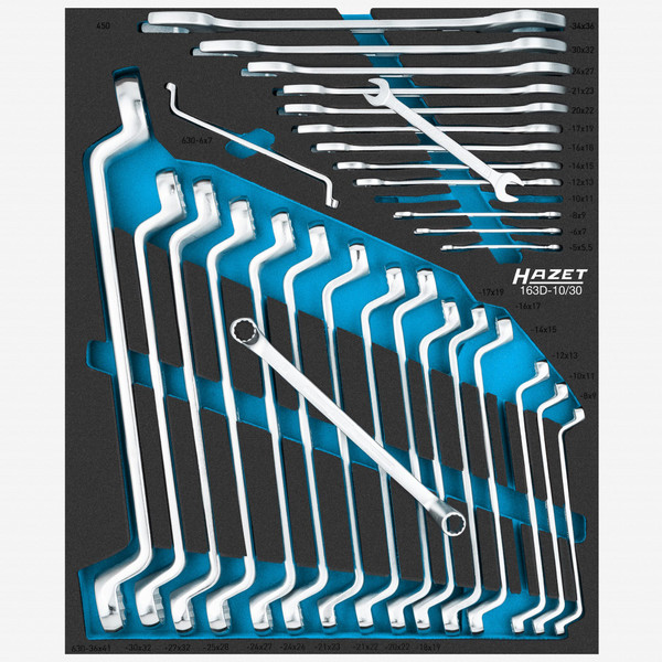 Hazet 163D-12/30 Hammer and Punch Set in Foam Tray, 30 Pieces