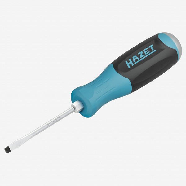 Hazet 811S-45 Slotted Screwdriver with 3K Handle and Striking Cap, 4.5 x 75 mm - KC Tool