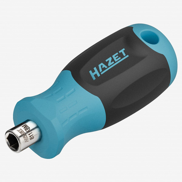 Hazet 811KBM 1/4" Stubby Magnetic Bit Holding Screwdriver with 3K Handle, 70 mm - KC Tool