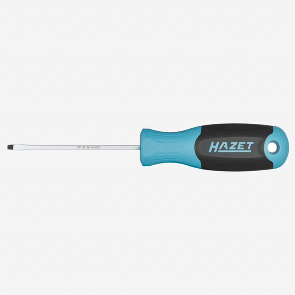 Hazet 811-25 Slotted Screwdriver with 3K Handle, 2.5 x 75 mm - KC Tool
