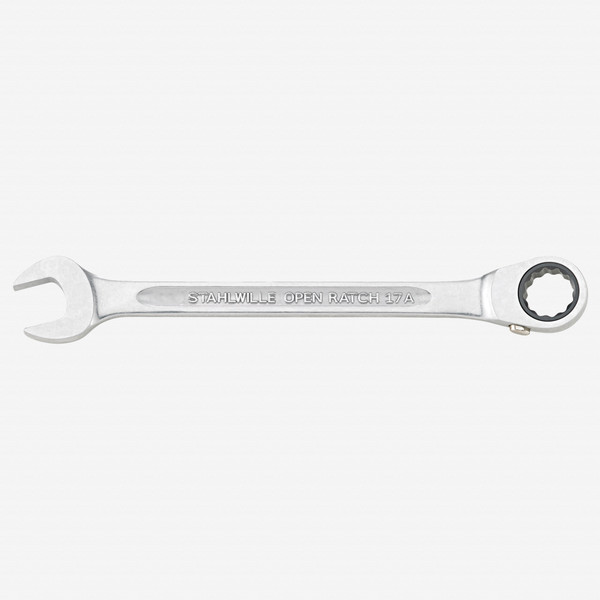 Stahlwille 17A OPEN RATCH Combination Ratchet Wrench, 12 Point, 11/16" - KC Tool