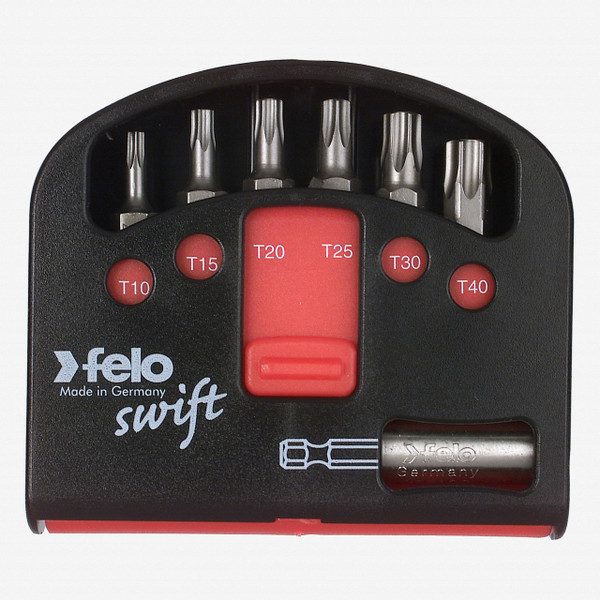 Felo 51395 Swift Box 6 piece Bits and Magnetholder - T10-T40 - KC Tool