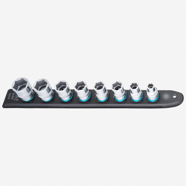 Hazet 900-SR/8 1/2" SmartRail Metric Socket Set, 10 - 24 mm, 8 Pieces - KC Tool