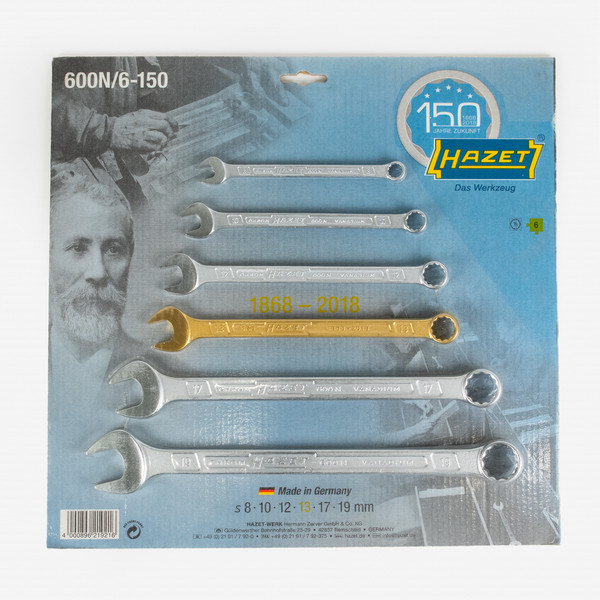 Hazet 600N/6-150 Limited Edition 150th Anniversary Combination Wrench Set - KC Tool