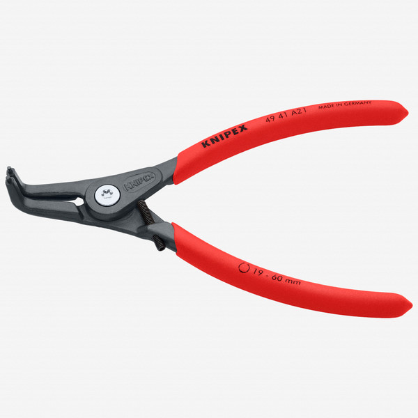 Knipex 7" External 90° Angled Precision Snap Ring Pliers with Limiter - KC Tool