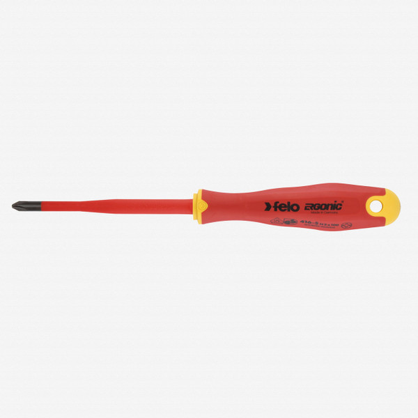Felo 62655 E-slim Insulated #1 x 80mm Slotted/Phillips Screwdriver - KC Tool