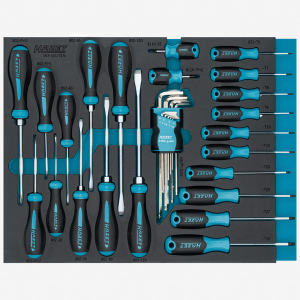 Hazet 163-380/4N Extra Long Torx Screwdriver Set, 4 Pieces | Hazet