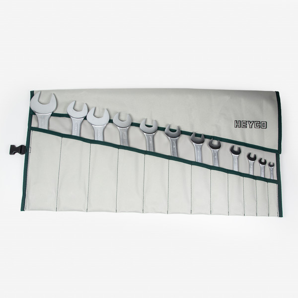Heyco Double Open End Metric Wrench Set in Plastic Roll, 6 - 32 mm, 12 Pieces - KC Tool