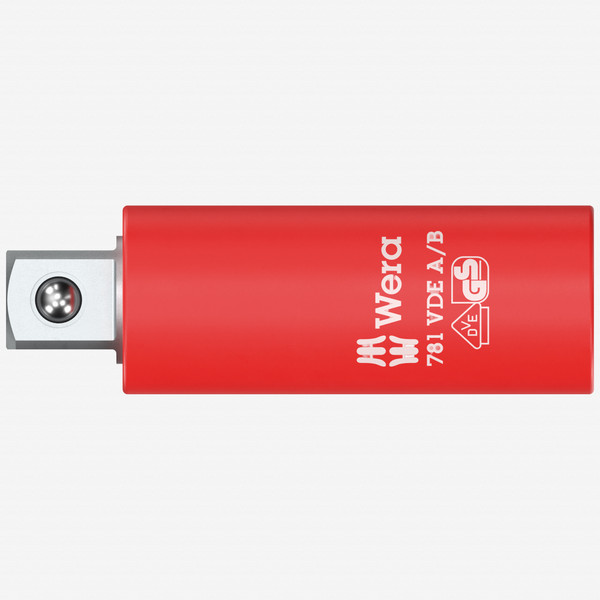 Wera 024690 781 A/B VDE Insulated Adapter, 1/4" Square Socket to 3/8" Square Plug - KC Tool