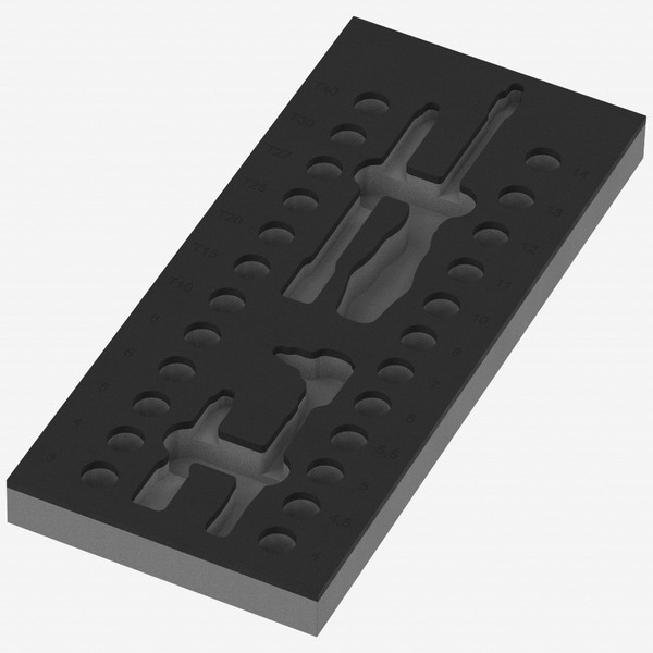 Wera 137316 9827 Foam Insert 8007 A VDE Zyklop VDE Ratchet Set 1, Empty - KC Tool