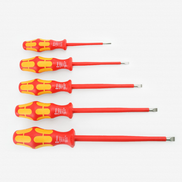 Wera 346275 VDE Insulated Slotted Screwdriver Set - KC Tool