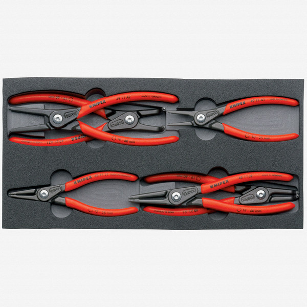 KNIPEX Tools - 4 Piece Precision Circlip Pliers Set (9K008020US