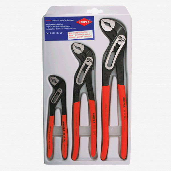 Knipex 00-20-07-US1 3pcs Alligator Pliers Set, 7", 10" & 12" - KC Tool