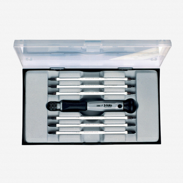 Felo 50723 7 Piece Slotted, Phillips, & Pozidriv Reversible Precision Blade Set - KC Tool