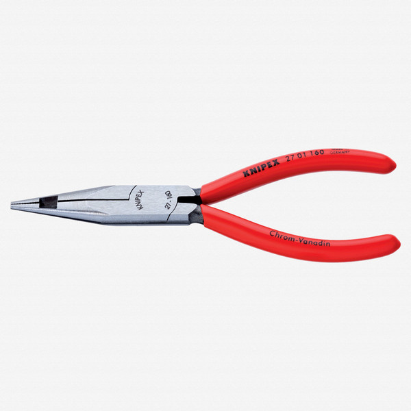 Knipex 27-01-160 6.3" Snipe Nose Pliers with center cutter - Plastic Grip - KC Tool