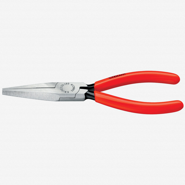 Knipex 30-11-160 6.3" Long Nose Pliers (flat jaws) - Plastic Grip - KC Tool