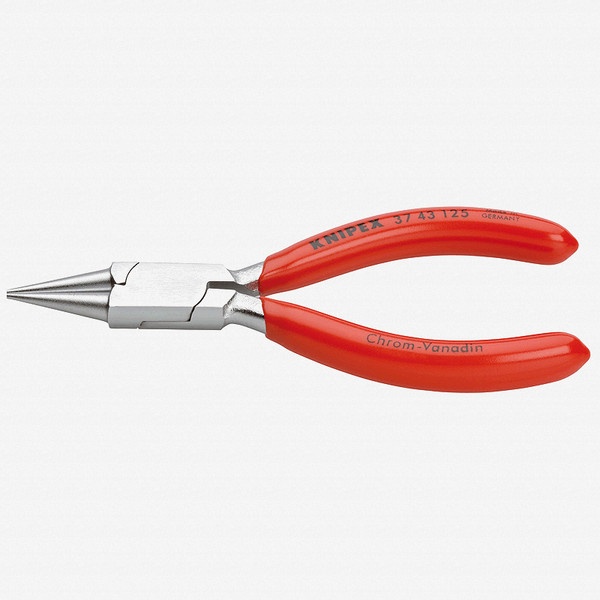 Knipex 37-43-125 Precision Mechanic's Gripping Pliers (round jaws) - Chrome w/ Plastic Grip - KC Tool