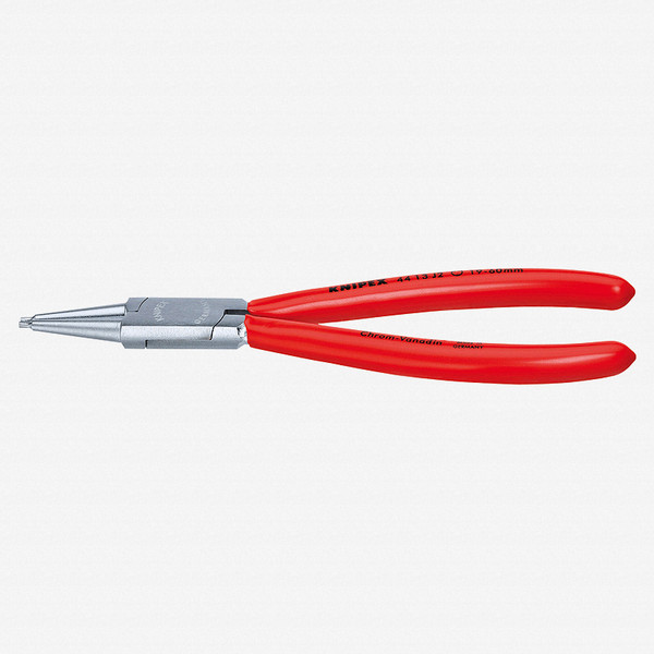 Knipex 44-13-J0 Straight Tip Internal Circlip Pliers 8-13 mm dia - Chrome w/ Plastic Grip - KC Tool