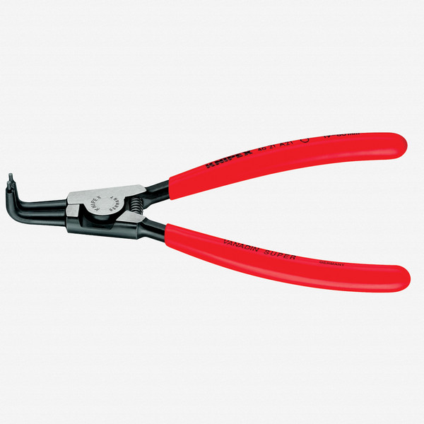 Knipex 46-21-A11 90 Degree Angled Tip External Circlip Pliers 10-25 mm dia - Plastic Grip - KC Tool